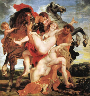 El rapto de las Sabinas, Rubens