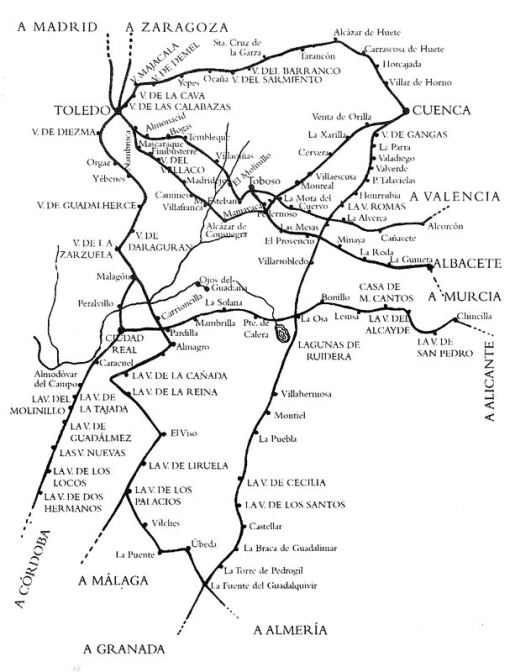 Caminos de la Mancha según el %22Repertorio%22 de Meneses (1576)